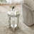 Mirrored Octagon End Table With Crystals Inlay, 2-Tier Modern Small Sofa Table With Storage