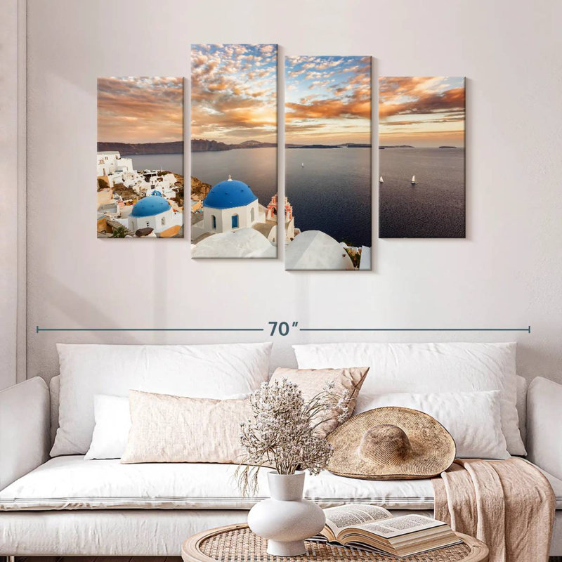 Keesha Santorini Cloudy Sunset