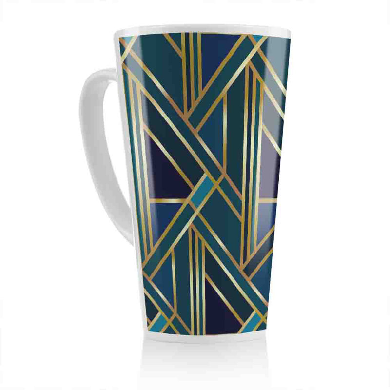 Geometric Pattern Latte Mug