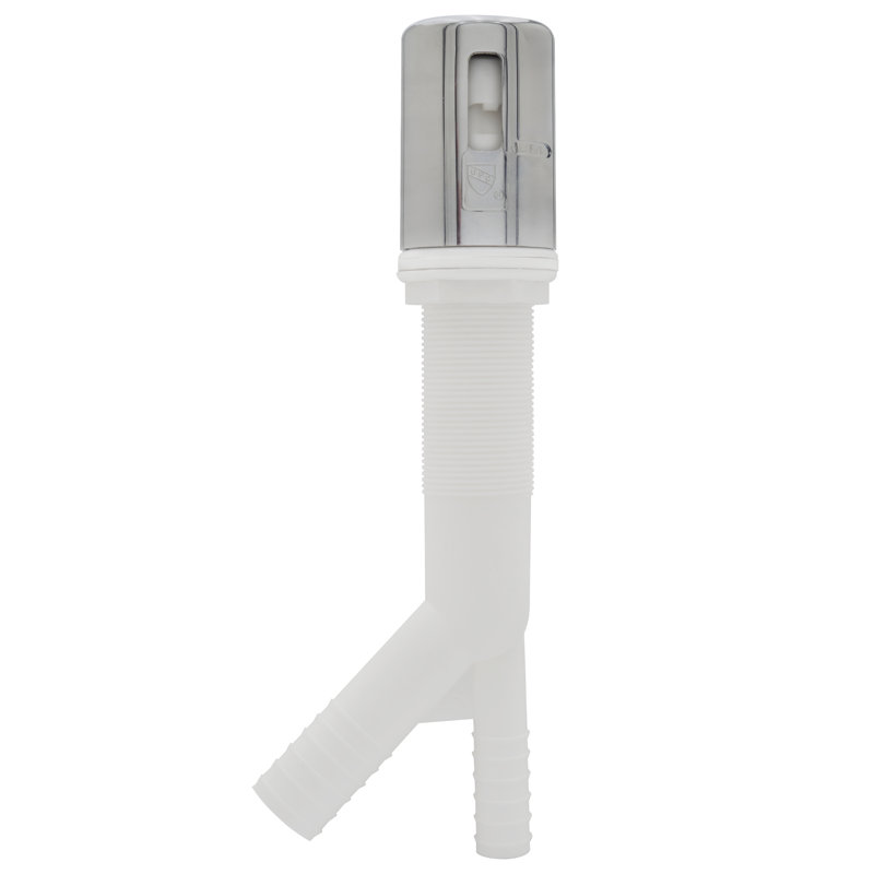 Entrefer en plastique avec corps en plastique, sans jupe (paquet de 2), Chrome poli