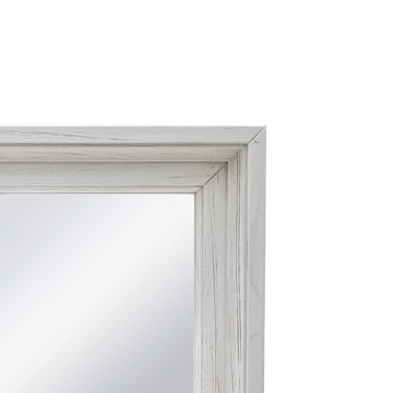 Deavian - Rectangular Dresser Mirror - Weathered White Finish