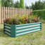 Jardinières spacieuses, métal galvanisé 4 pi 2 pi x 1 pi, lits de jardin modernes pour la maison
