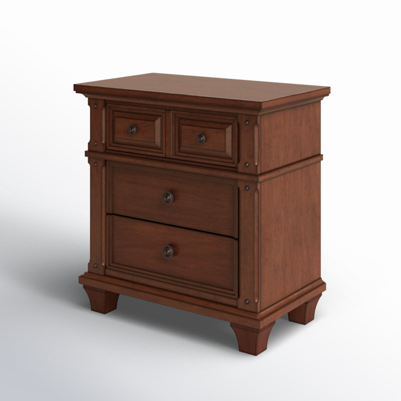 Edgartown 29'' W Solid Wood Nightstand, Cinnamon Cherry