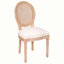 Ensemble de 2 chaises de salle à manger French Country, rembourrées à dossier rond avec dessin artistique
