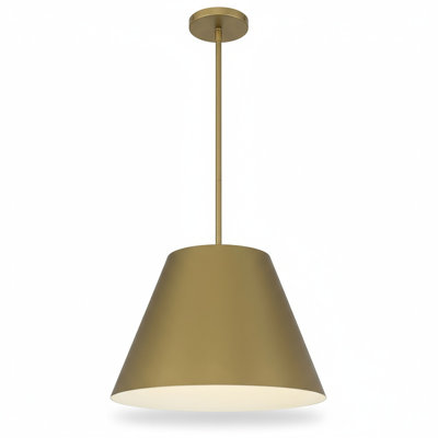 16" Diameter Brass Integrated LED Pendant Light