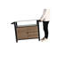 Outdoor Kitchen Island Rolling Cart With Cabinet