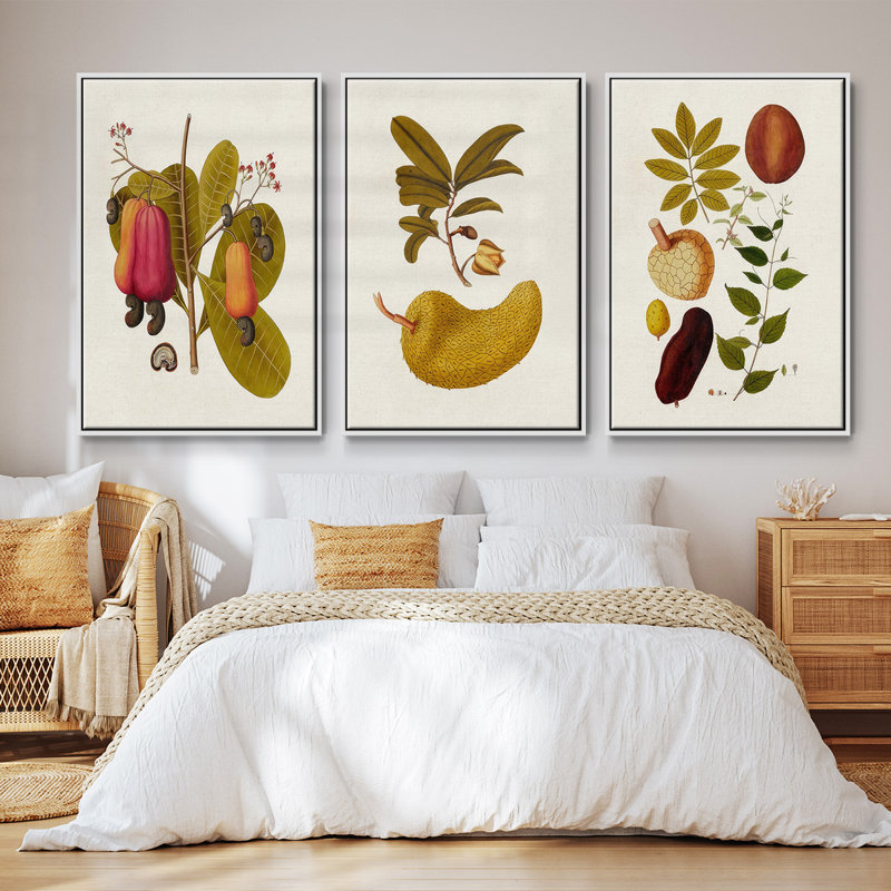 Belle Bauce - Ensemble de 3 cadres photo sur toile, H 27 po x l 54 po, Blanc