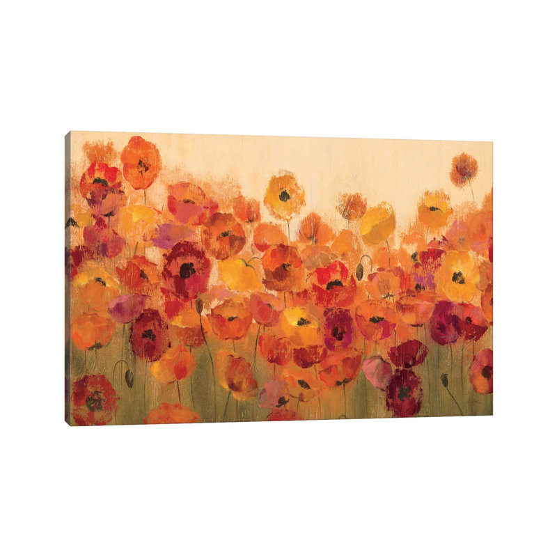 Summer Poppies II by Silvia Vassileva - Wrapped Canvas Painting, 152.5 cm H x 101.5 cm W x 3.175 cm D, Wrapped Canvas