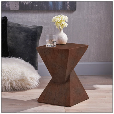 TABLE D'APPOINT GEOMETRIC MGO, COULEUR BRUN FONCÉ