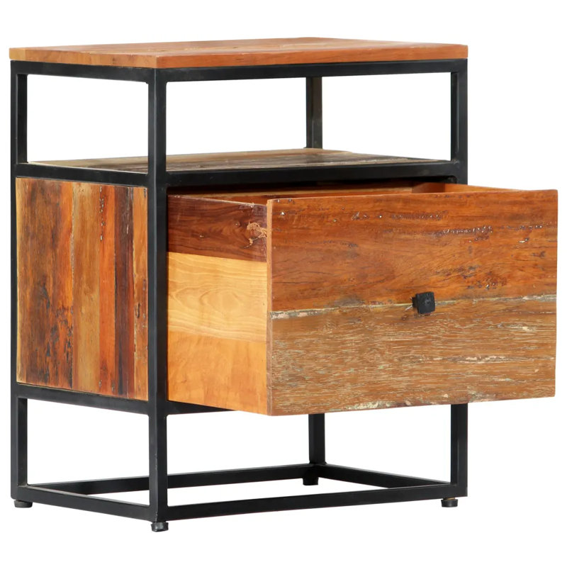 Oaklee 40cm W Steel Bedside Table