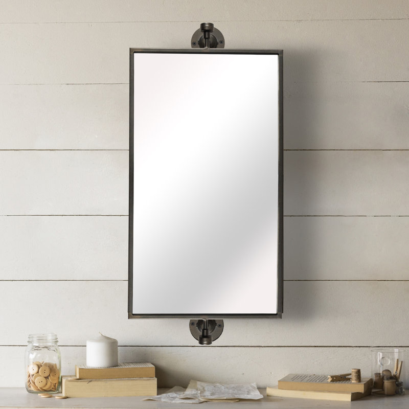 Miroir en métal rectangulaire