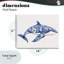 «Floral Toile Whale», plaque murale avec lettrage et doublure