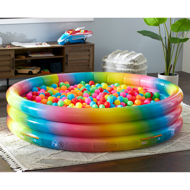 Piscine gonflable ronde pour enfants 3 anneaux Intex 58449EP Rainbow Ombre
