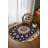 Albasa Collection Digital Print Cotton-Polyester Brown Moroccan Rug-1395153367