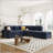 L-shaped Padded Modular Sofa with Storage Space-1036736731