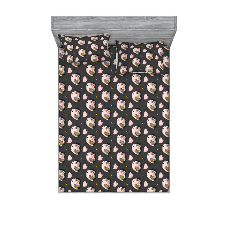 Drap-housse et taie décorative Ambesonne, Ensemble de draps très grand californien avec 2 t