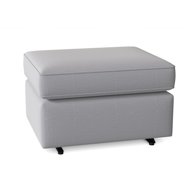 Hagen Upholstered Ottoman, Dove Grey Performance