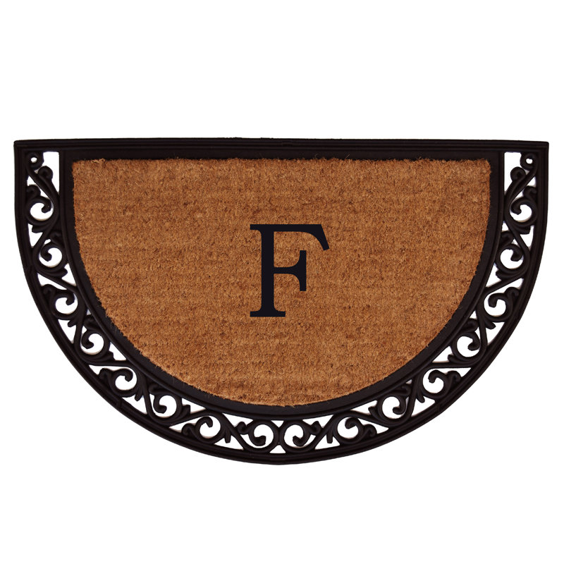 Assemgul Non-Slip Outdoor Doormat, Semi-Circle 1'6" x 2'6", F