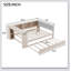 Wood Platform Bed With Storage Shelves, Trundle, Charging Station And Upholstered Headboard-1835008651-1835008653