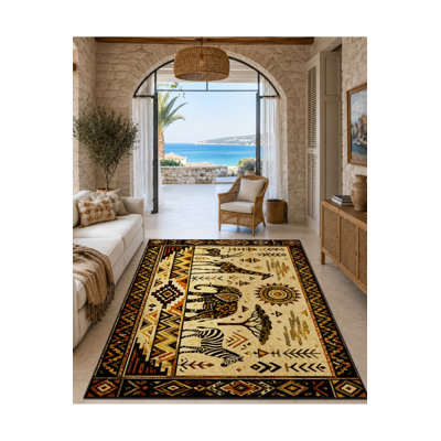 Tapis tissé à la crème Mosso