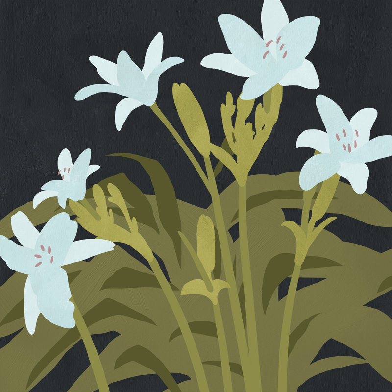 Garden Lilies I by Jacob Green - Wrapped Canvas Painting, 91cm H x 91cm W x 3.8cm D