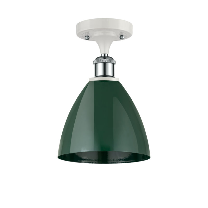 Semi encastrement, Vert, Blanc / chrome poli