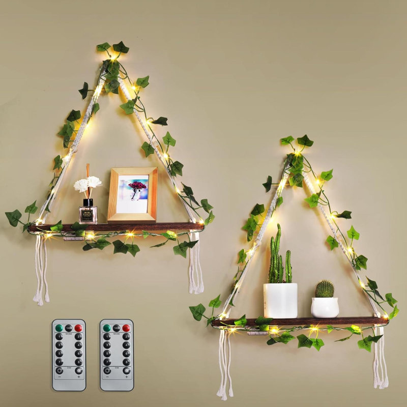 Tablette flottante en bois 2 pièces Wayzata