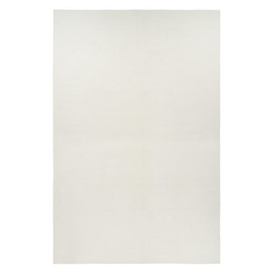 Rug & Kilim’S Oversized Contemporary Textural Solid Rug In White Tones