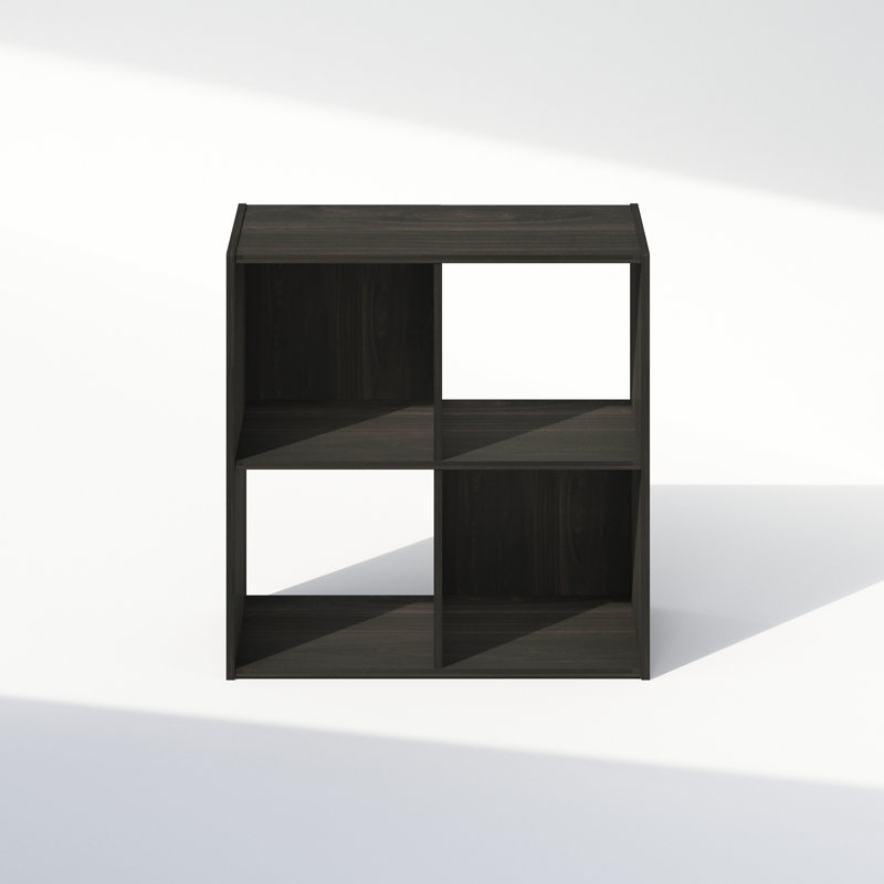 Bibliothèque cubique Anzalone, Espresso, (4 tablettes) H 23,8 po x l 23,7 po x P 11,7 po