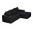 Boneless Demarco Modern Corduroy Modular Sectional Sofa with Reversible Chaise and Neck Pillow Support-115751547
