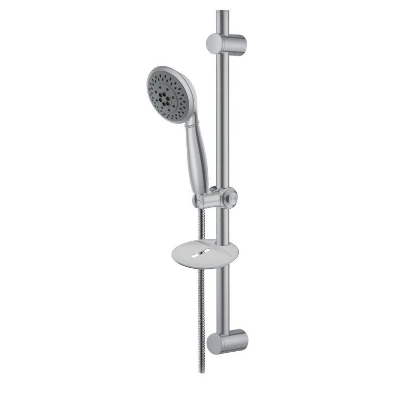 Kingston Brass Shower Scape 5-Function Hand Shower Set with Slide Bar Kit, Chrome/Brushed Nickel