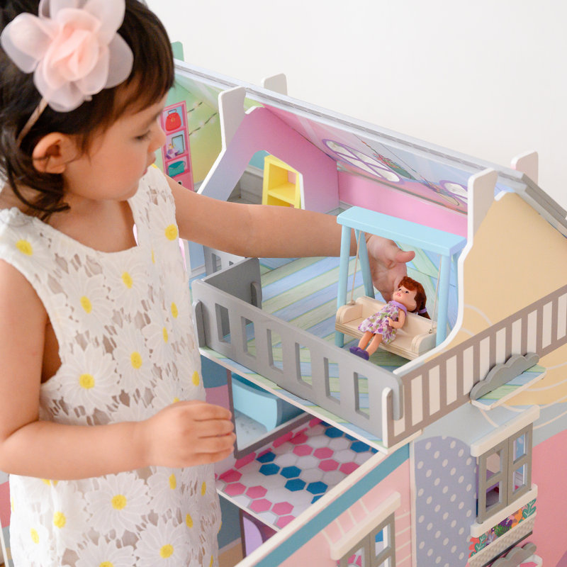 Olivia's Little World Sunroom Wooden Dollhouse for 3.5" Dolls