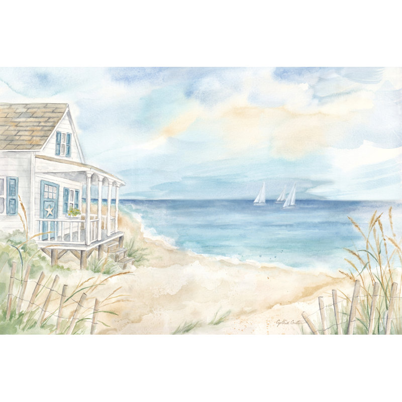 «Wona Cottage at the Cape I» par Cynthia Coulter - impression sur toile tendue, H 32 po x l 48 po