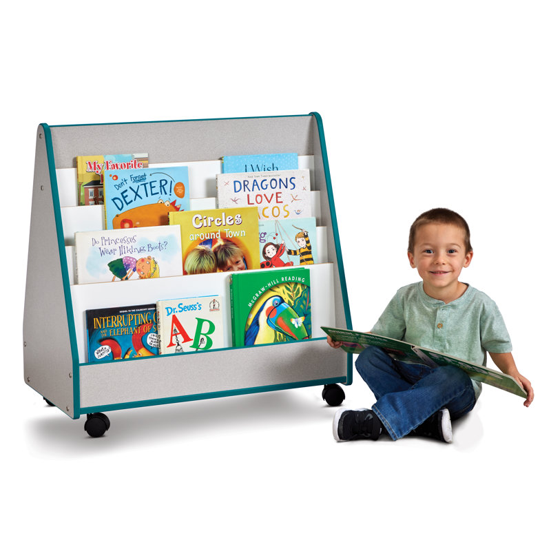 Présentoirs à double face Rainbow Accents®, Sans roulettes, Bleu sarcelle
