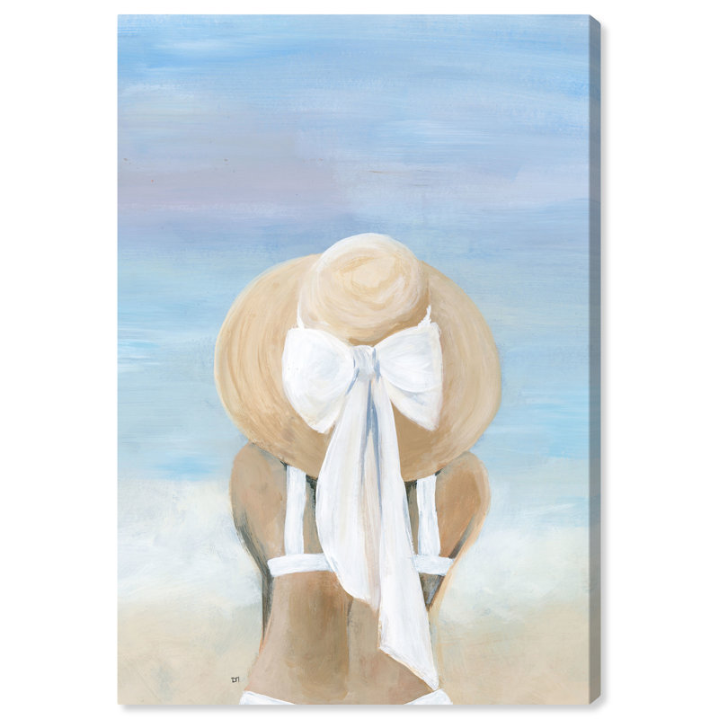 «Fashion and Glam Ocean Breeze White», reproduction d'art sur toile tendue, H 24 po x l 16 po x P 0,8 po