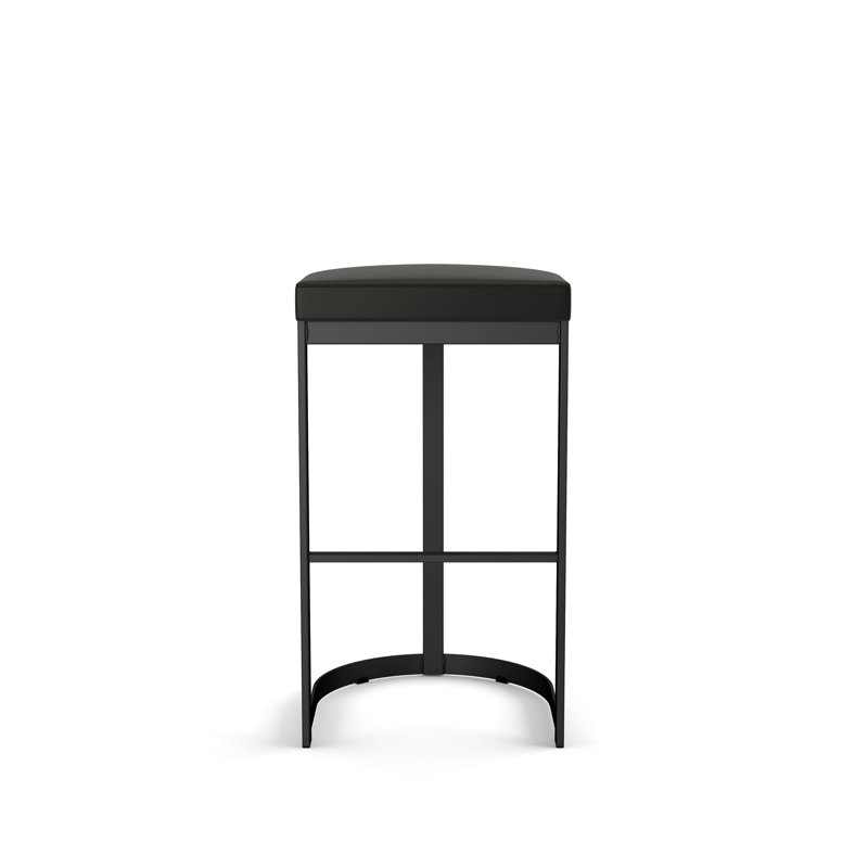 Karmen Backless Counter & Bar Stool, Black, Bar Stool (30.13” Seat Height), Black