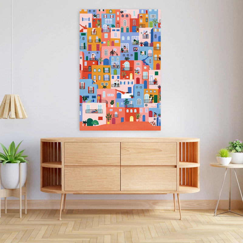Art contemporain contemporain abstrait coloré, art urbain, H 48 po x l 32 po