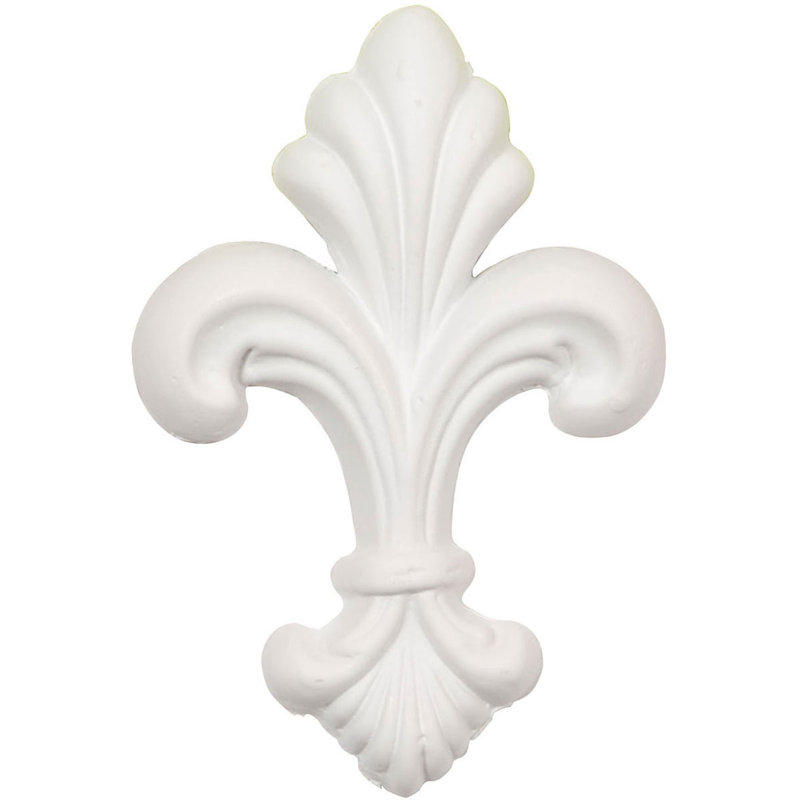 Petite fleur 4 po x l 2 3/4 po x P 1/2 po Fleur-de-lis