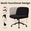 Milicent Armless Wide Desk Chair with Wheels-799725500-742946253