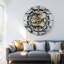 Horloge murale ronde surdimensionnée de 24 po pour le salon avec la collection Real Gear Gears Canada-101929735