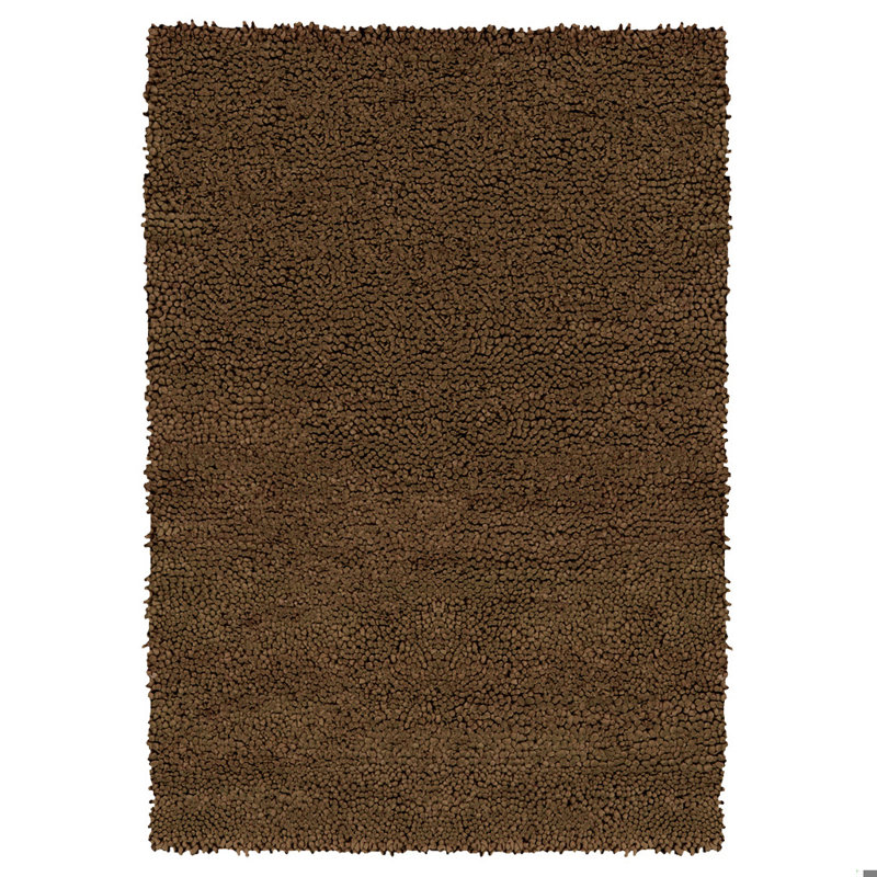 Tapis à poil long bourgogne en laine tissé à la main Kristina, Rouge foncé, Rectangle 7 pi 9 po x 10 pi 6 po