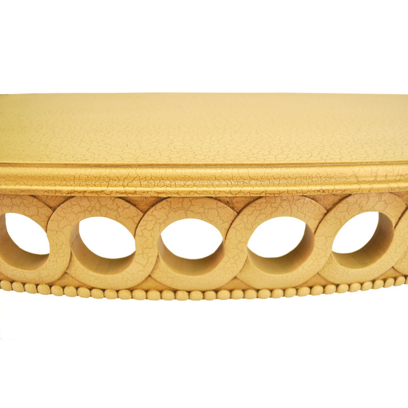 Demilune 47'' W Solid Wood Console Table, Yellow