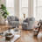 Lillyona Chenille Swivel Barrel Chairs-1315799612