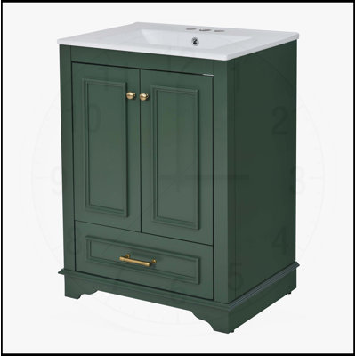 Ensemble de meuble-lavabo 24 po avec lavabo en céramique
