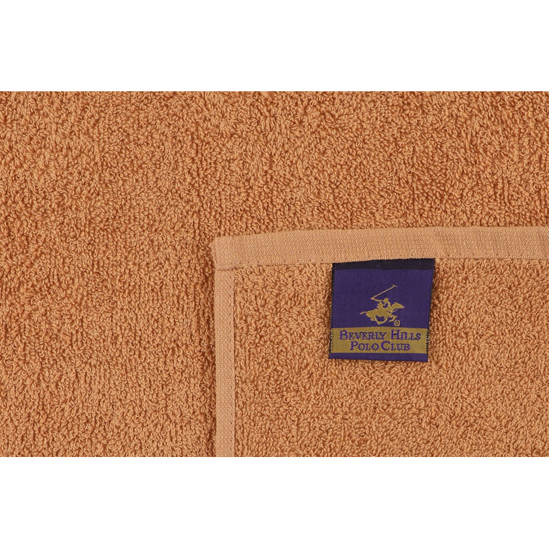 Ensemble de serviettes 3 pièces 100% coton, Crème / caramel / brun, Serviette de bain - paquet de 3