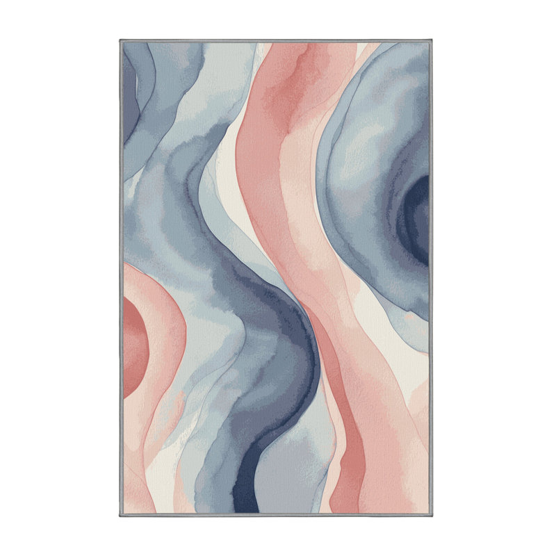 Blush Aurora Rug, Rectangle 8' x 12'