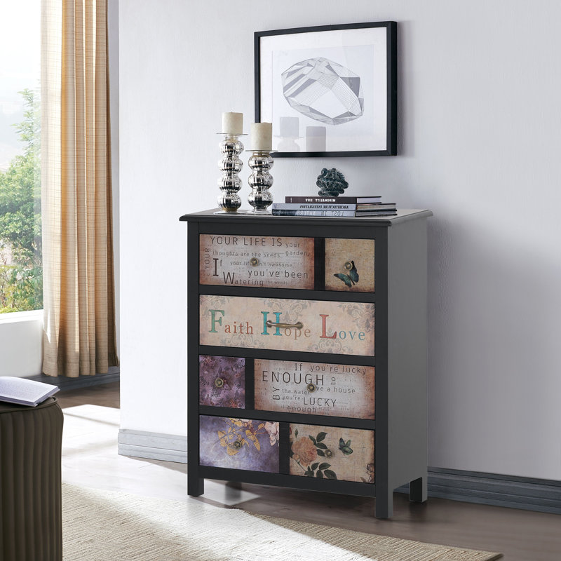 Commode décorative 4 tiroirs