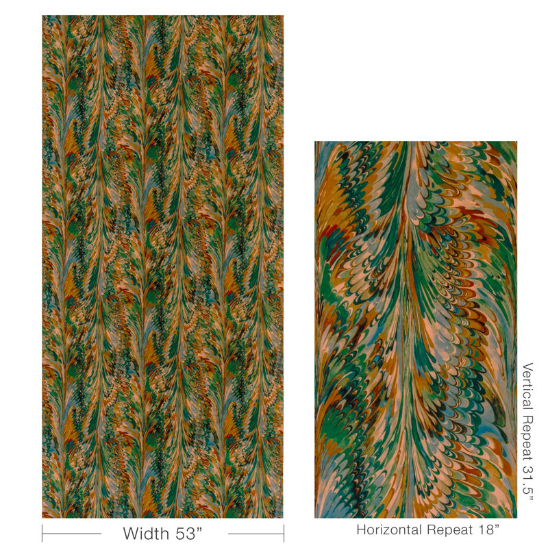 Taplow Velvet, Teal/Bronze