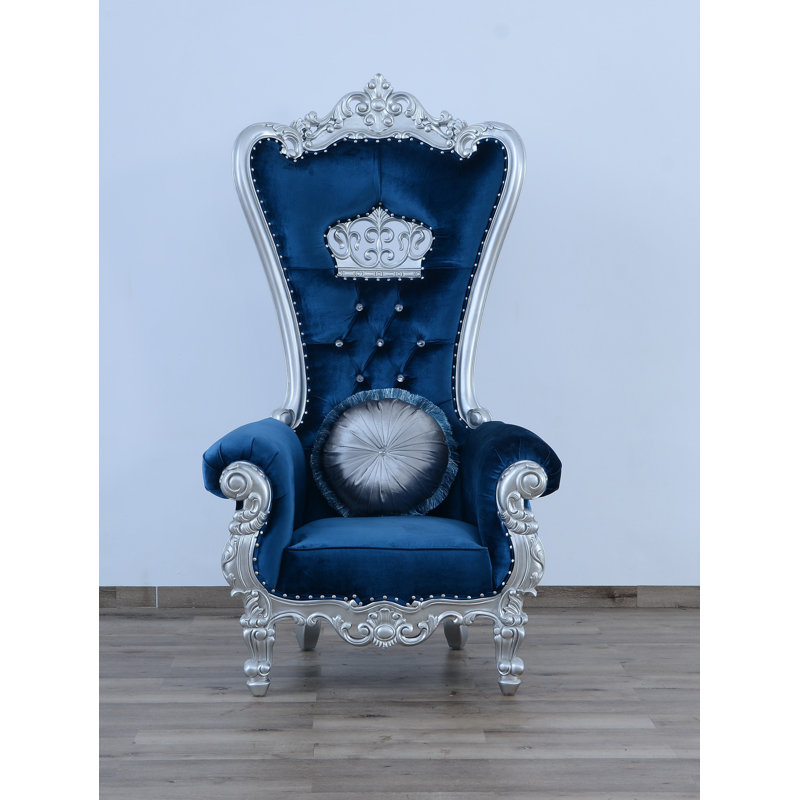 Sylvania Velvet Armchair, Blue