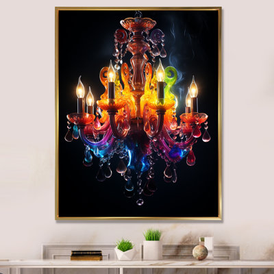 Luminaire élégant en cristal jaune - lustre